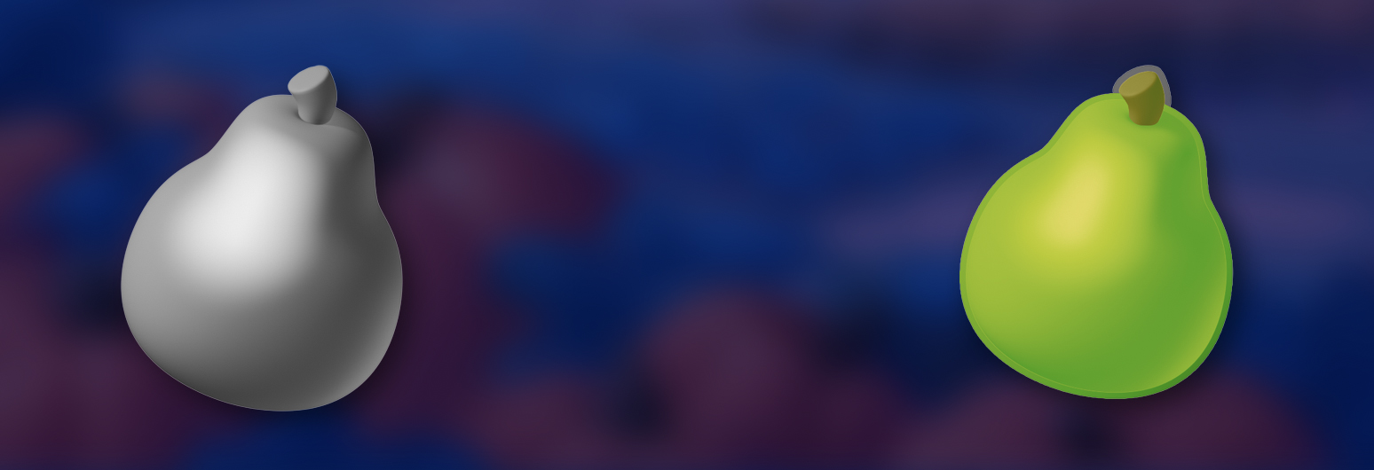 Pear icon art pipeline for match-3 tile design and visual polish