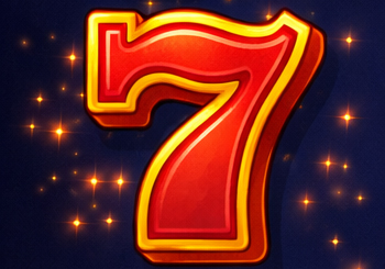 Close-up of the Lucky Fruits seven symbol in the final slot art style